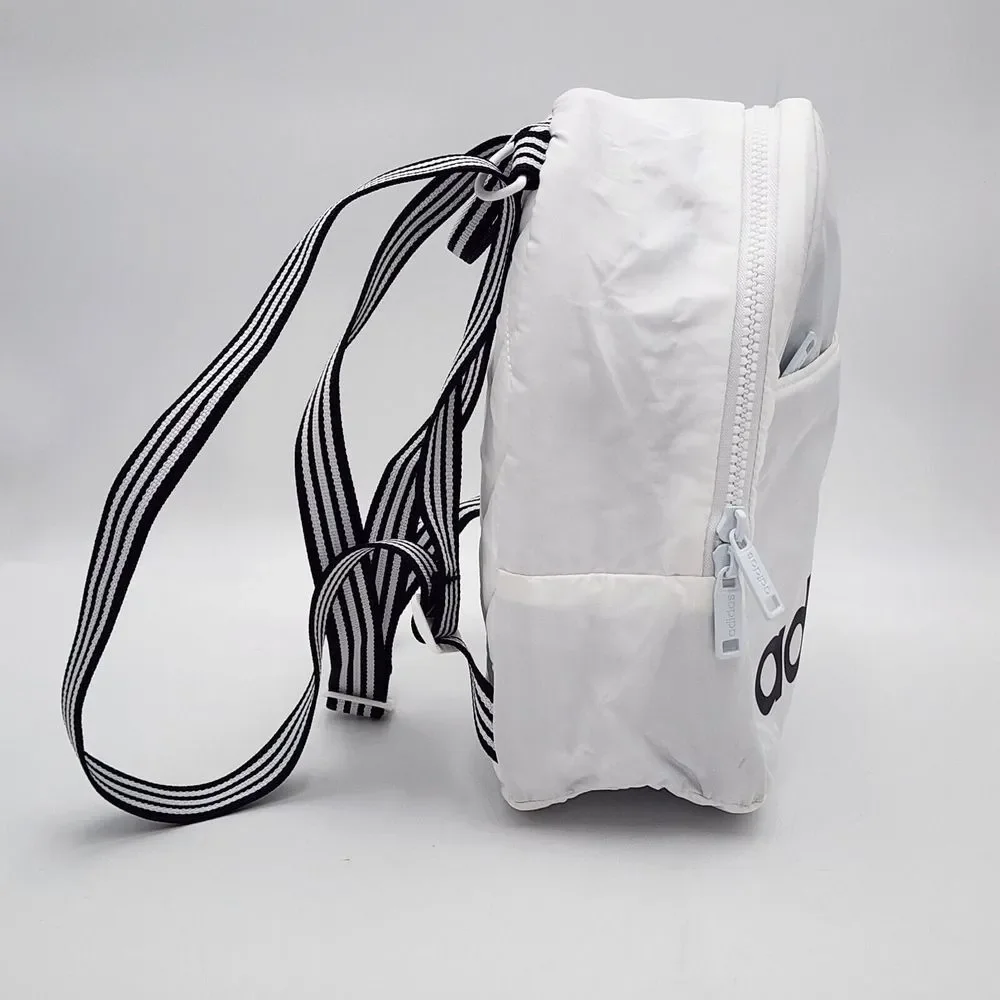 Adidas Unisex Core Polyester Mini Backpack - White‎ Jersey/Black